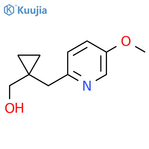{1-(5-methoxypyridin-2-yl)methylcyclopropyl}methanol structure