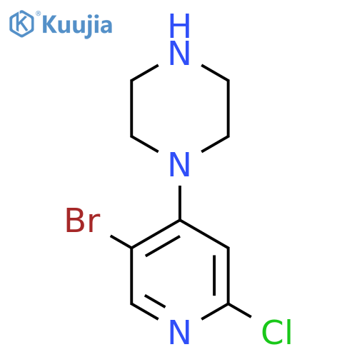 1-(5-bromo-2-chloropyridin-4-yl)piperazine structure