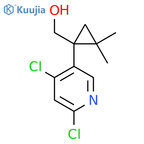 1-(4,6-dichloropyridin-3-yl)-2,2-dimethylcyclopropylmethanol structure