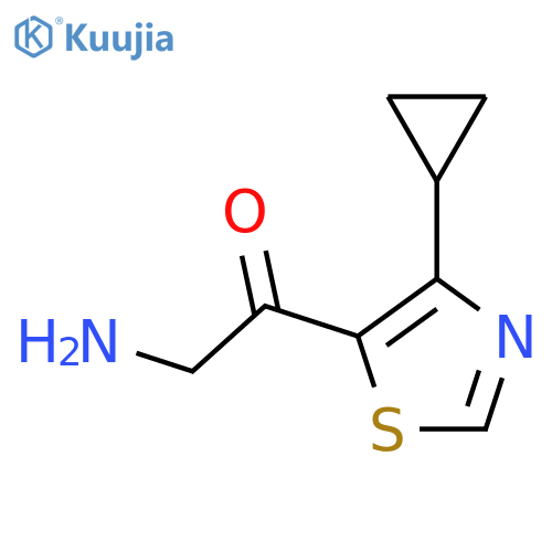 2-amino-1-(4-cyclopropyl-1,3-thiazol-5-yl)ethan-1-one structure
