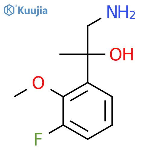 1-amino-2-(3-fluoro-2-methoxyphenyl)propan-2-ol structure