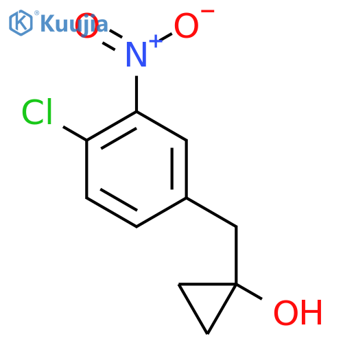 1-(4-chloro-3-nitrophenyl)methylcyclopropan-1-ol structure