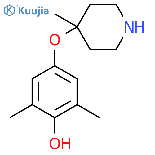 2,6-dimethyl-4-(4-methylpiperidin-4-yl)oxyphenol structure