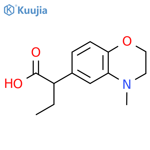 2-(4-methyl-3,4-dihydro-2H-1,4-benzoxazin-6-yl)butanoic acid structure