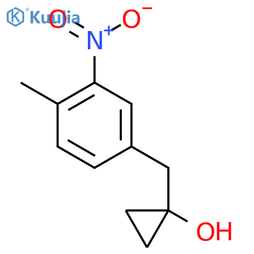 1-(4-methyl-3-nitrophenyl)methylcyclopropan-1-ol structure