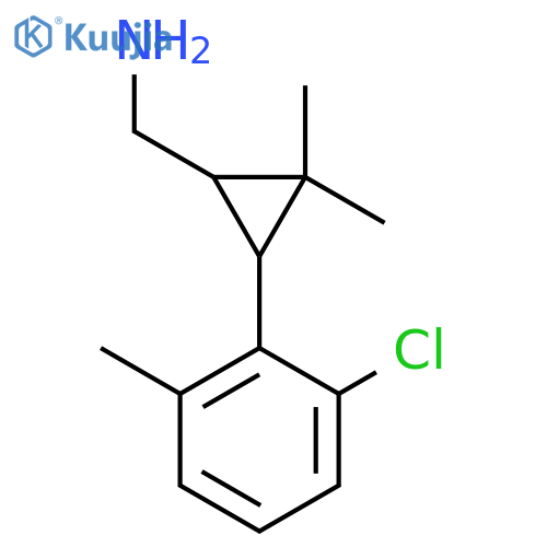 3-(2-chloro-6-methylphenyl)-2,2-dimethylcyclopropylmethanamine structure