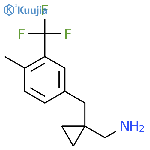 (1-{4-methyl-3-(trifluoromethyl)phenylmethyl}cyclopropyl)methanamine structure