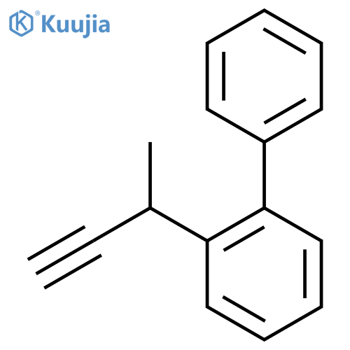 1-(but-3-yn-2-yl)-2-phenylbenzene structure