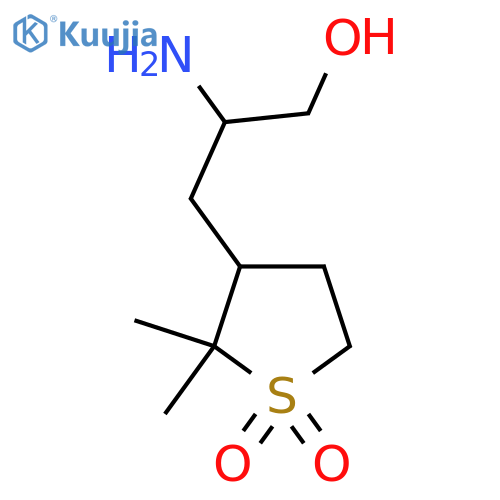 3-(2-amino-3-hydroxypropyl)-2,2-dimethyl-1lambda6-thiolane-1,1-dione structure