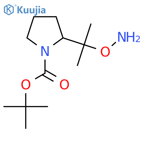 tert-butyl 2-2-(aminooxy)propan-2-ylpyrrolidine-1-carboxylate structure