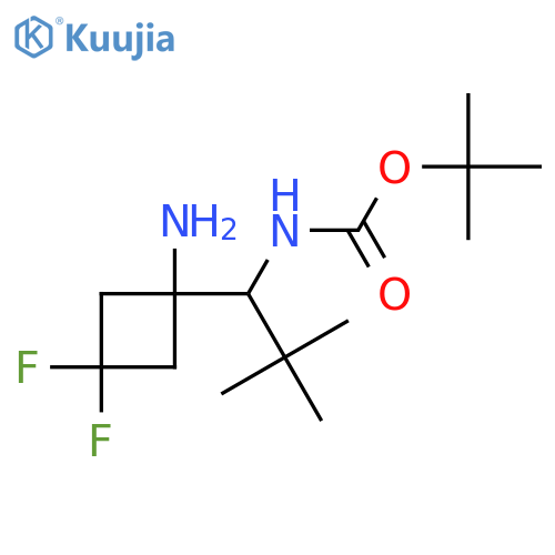 tert-butyl N-1-(1-amino-3,3-difluorocyclobutyl)-2,2-dimethylpropylcarbamate structure