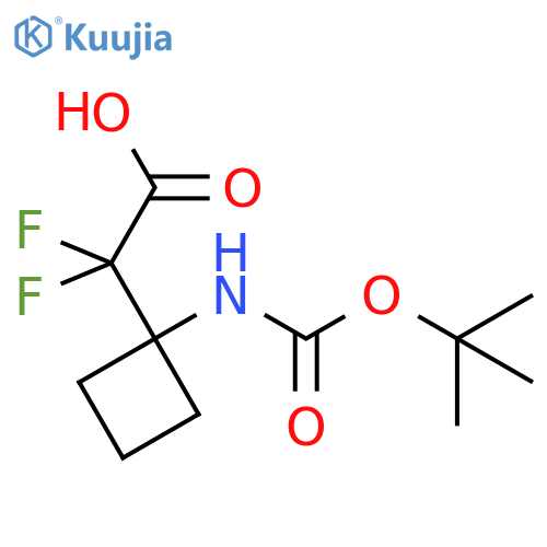 2-(1-{(tert-butoxy)carbonylamino}cyclobutyl)-2,2-difluoroacetic acid structure