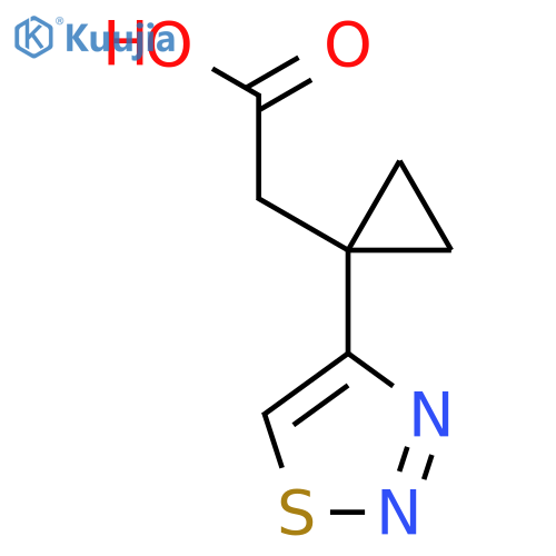 2-1-(1,2,3-thiadiazol-4-yl)cyclopropylacetic acid structure
