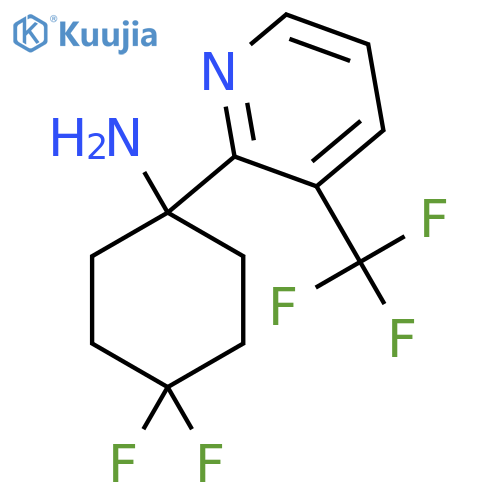 4,4-difluoro-1-3-(trifluoromethyl)pyridin-2-ylcyclohexan-1-amine structure