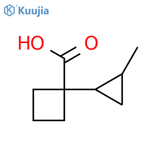 1-(2-methylcyclopropyl)cyclobutane-1-carboxylic acid structure