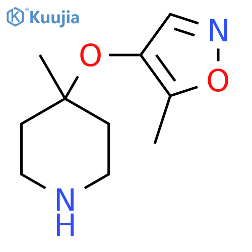 4-methyl-4-(5-methyl-1,2-oxazol-4-yl)oxypiperidine structure