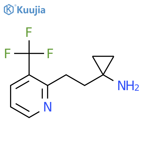 1-{2-3-(trifluoromethyl)pyridin-2-ylethyl}cyclopropan-1-amine structure