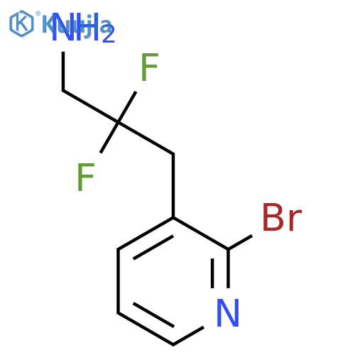 3-(2-Bromopyridin-3-yl)-2,2-difluoropropan-1-amine structure