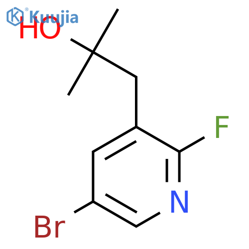 1-(5-bromo-2-fluoropyridin-3-yl)-2-methylpropan-2-ol structure