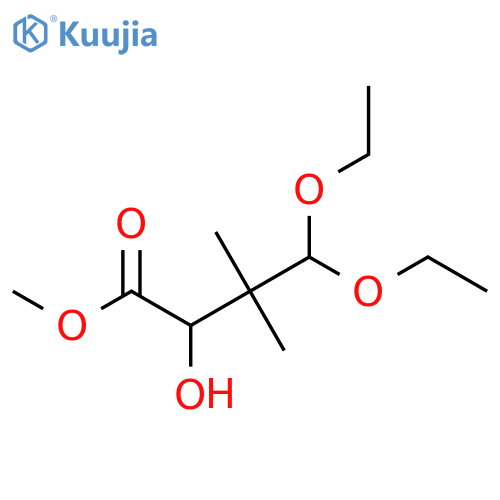 methyl 4,4-diethoxy-2-hydroxy-3,3-dimethylbutanoate structure