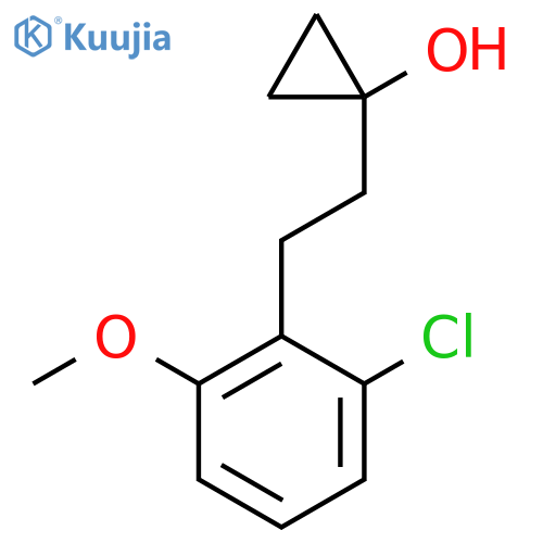 1-2-(2-chloro-6-methoxyphenyl)ethylcyclopropan-1-ol structure