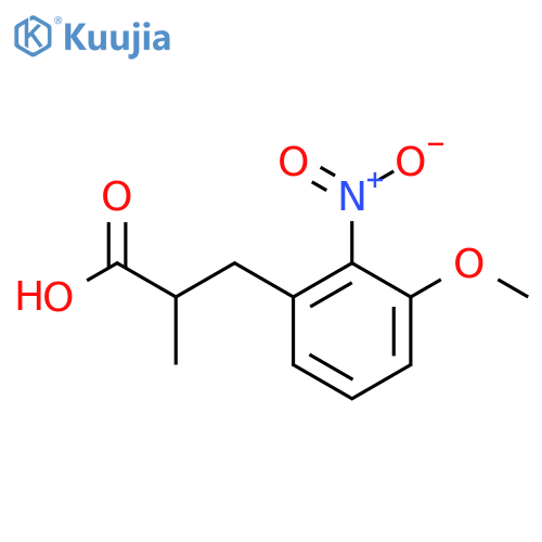 3-(3-methoxy-2-nitrophenyl)-2-methylpropanoic acid structure