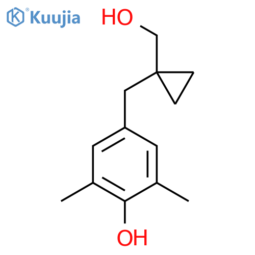 4-{1-(hydroxymethyl)cyclopropylmethyl}-2,6-dimethylphenol structure