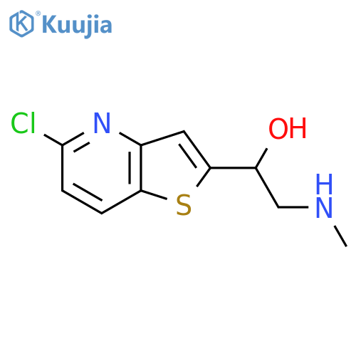 1-{5-chlorothieno3,2-bpyridin-2-yl}-2-(methylamino)ethan-1-ol structure
