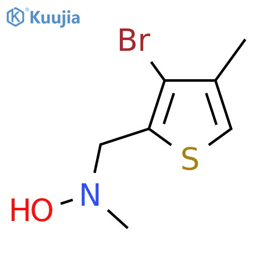 N-(3-bromo-4-methylthiophen-2-yl)methyl-N-methylhydroxylamine structure