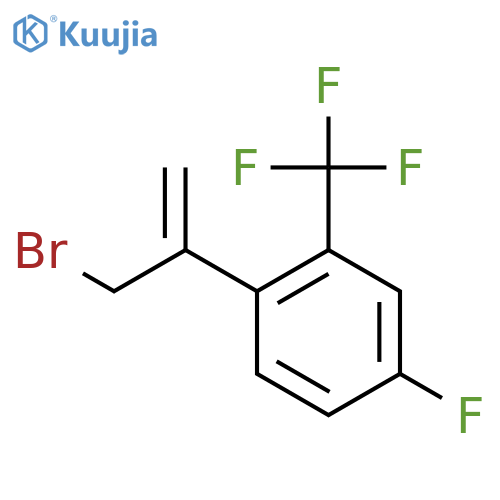 1-(3-bromoprop-1-en-2-yl)-4-fluoro-2-(trifluoromethyl)benzene structure