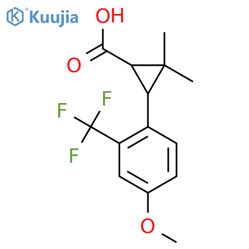 3-4-methoxy-2-(trifluoromethyl)phenyl-2,2-dimethylcyclopropane-1-carboxylic acid structure