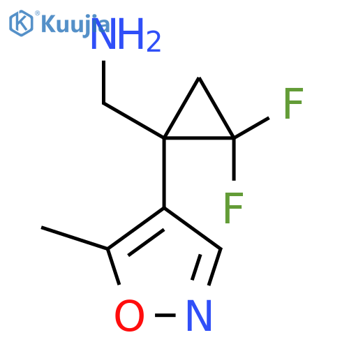 2,2-difluoro-1-(5-methyl-1,2-oxazol-4-yl)cyclopropylmethanamine structure