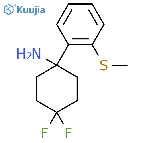 4,4-difluoro-1-2-(methylsulfanyl)phenylcyclohexan-1-amine structure