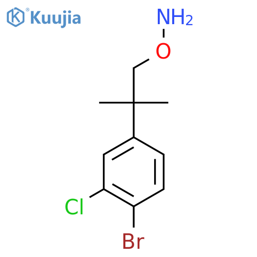 O-2-(4-bromo-3-chlorophenyl)-2-methylpropylhydroxylamine structure