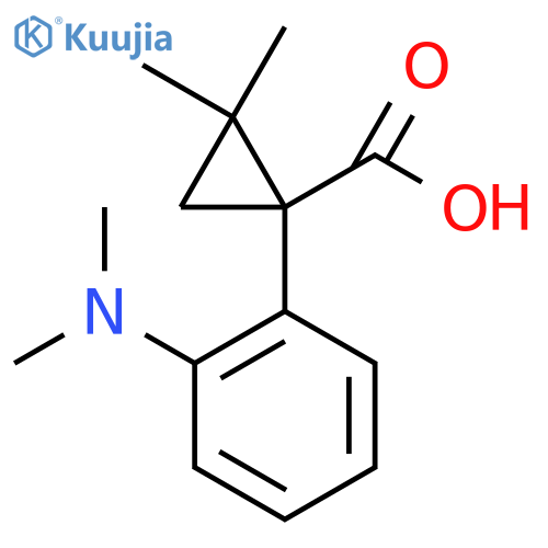 1-2-(dimethylamino)phenyl-2,2-dimethylcyclopropane-1-carboxylic acid structure