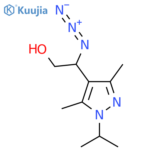 2-azido-2-3,5-dimethyl-1-(propan-2-yl)-1H-pyrazol-4-ylethan-1-ol structure