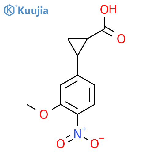 2-(3-methoxy-4-nitrophenyl)cyclopropane-1-carboxylic acid structure