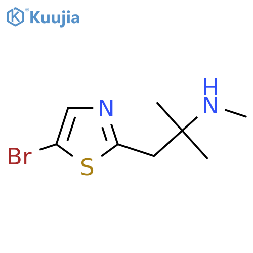 1-(5-bromo-1,3-thiazol-2-yl)-2-methylpropan-2-yl(methyl)amine structure