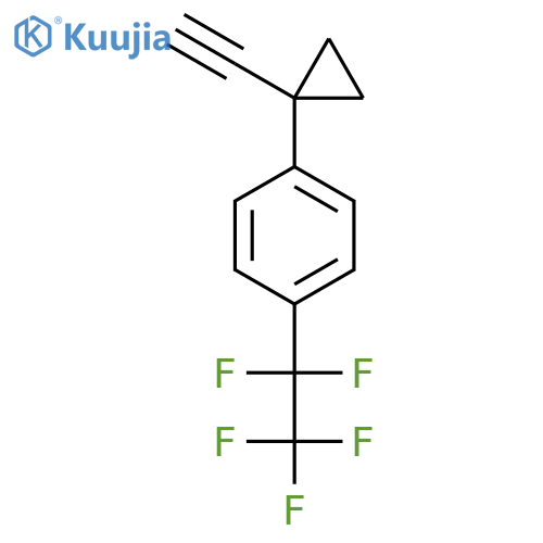 1-(1-ethynylcyclopropyl)-4-(pentafluoroethyl)benzene structure