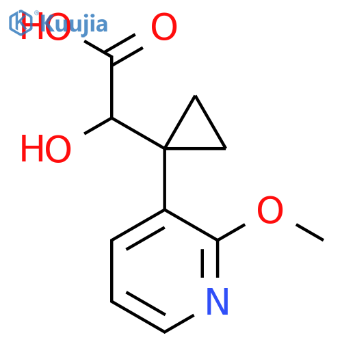 2-hydroxy-2-1-(2-methoxypyridin-3-yl)cyclopropylacetic acid structure