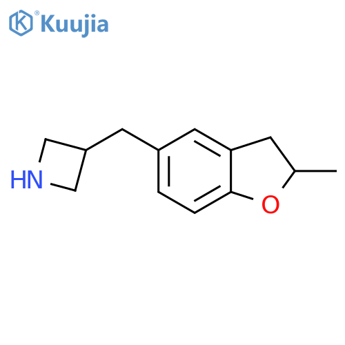 3-(2-methyl-2,3-dihydro-1-benzofuran-5-yl)methylazetidine structure