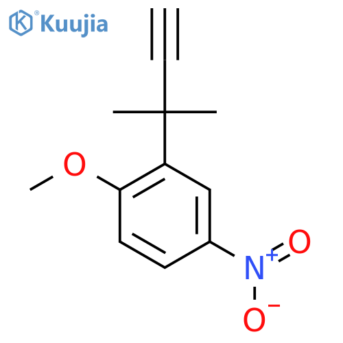 1-methoxy-2-(2-methylbut-3-yn-2-yl)-4-nitrobenzene structure