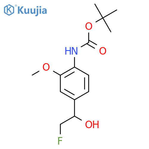 tert-butyl N-4-(2-fluoro-1-hydroxyethyl)-2-methoxyphenylcarbamate structure