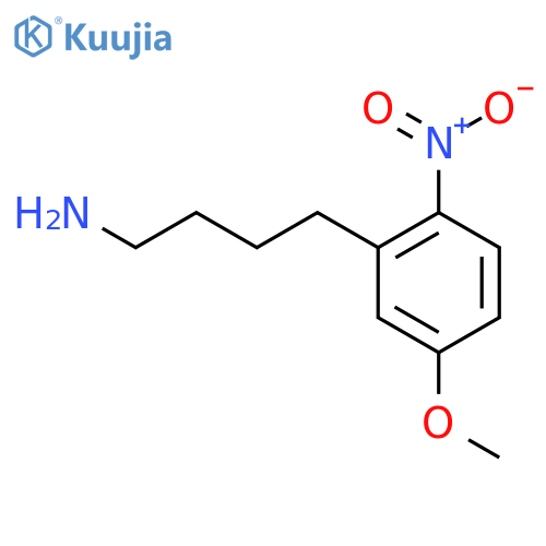 4-(5-methoxy-2-nitrophenyl)butan-1-amine structure