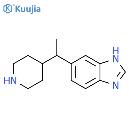 5-1-(piperidin-4-yl)ethyl-1H-1,3-benzodiazole structure