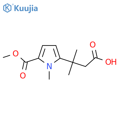 3-5-(methoxycarbonyl)-1-methyl-1H-pyrrol-2-yl-3-methylbutanoic acid structure