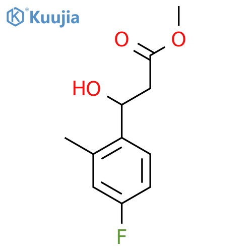 methyl 3-(4-fluoro-2-methylphenyl)-3-hydroxypropanoate structure
