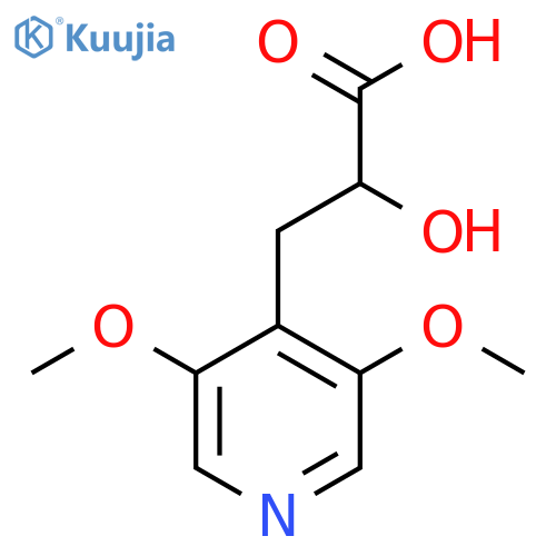3-(3,5-dimethoxypyridin-4-yl)-2-hydroxypropanoic acid structure