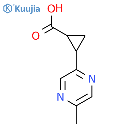 2-(5-methylpyrazin-2-yl)cyclopropane-1-carboxylic acid structure