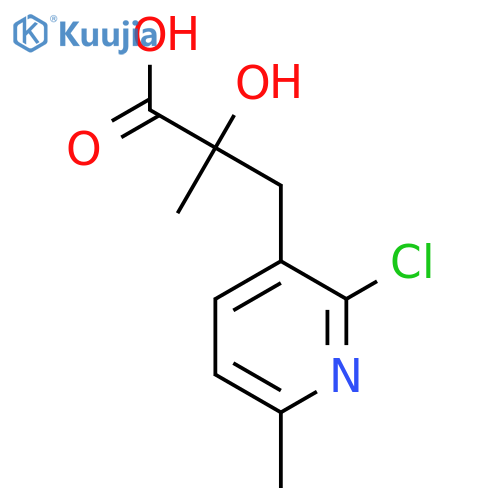 3-(2-chloro-6-methylpyridin-3-yl)-2-hydroxy-2-methylpropanoic acid structure